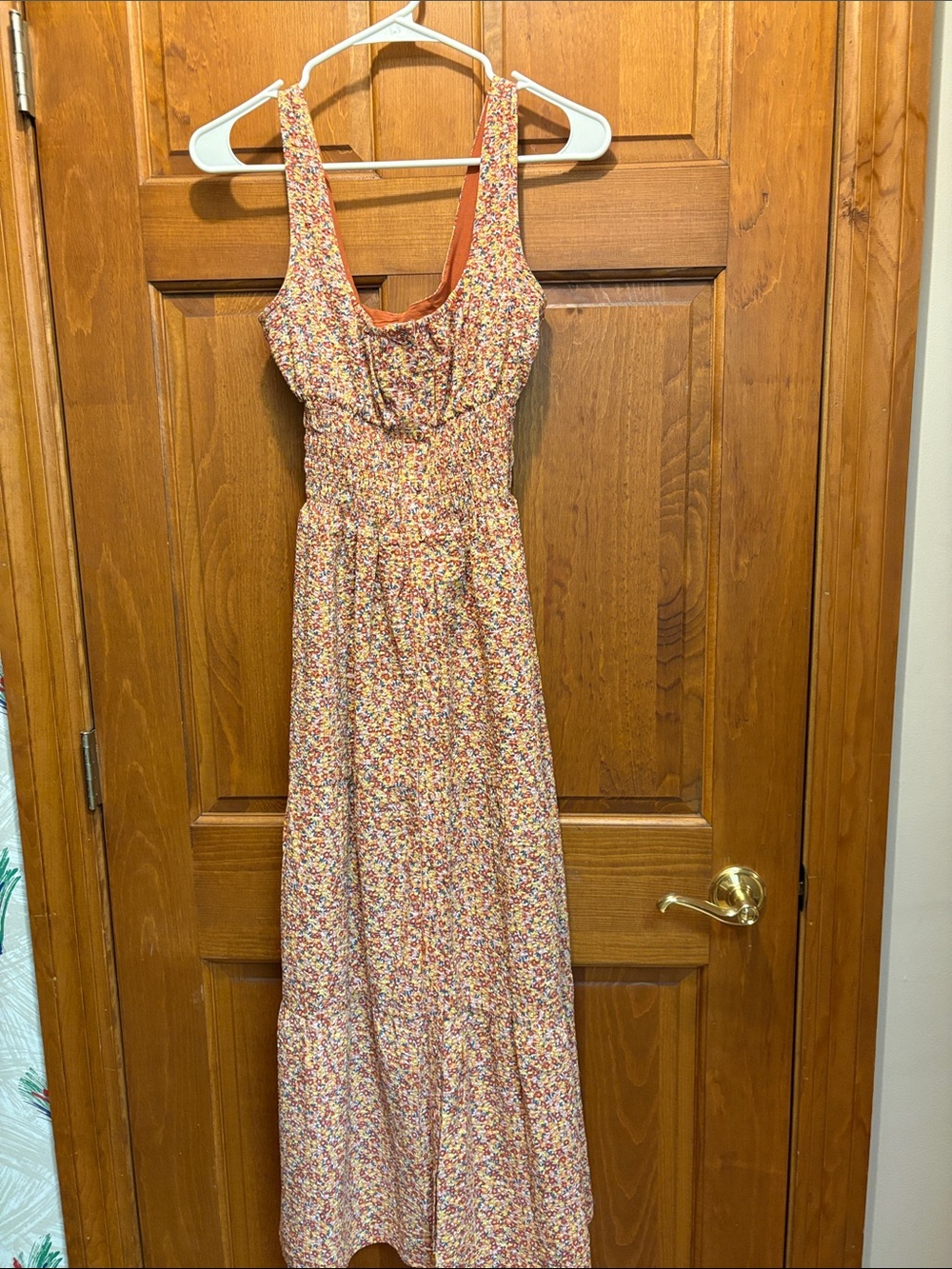 Floral Sleeveless Maxi Dress - Pink Multicolor
